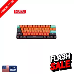 Multicolor Backlit MUCAI MKA610 Wired Gaming Keyboard - 61 Keys, Red Switches - Picture 1 of 8