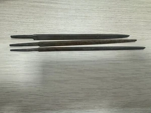 3 Vintage Triangle Metal Files 1 Dunlap Germany & 2 Nicholson USA - Picture 1 of 23