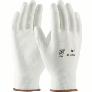 12 PAIA DI GUANTI GUANTO DA LAVORO SPALMATI NYLON POLIURETANO MISURA 8 BIANCHI - Picture 1 of 1