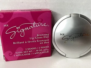 Mary Kay Signature Bronzing Lip Gloss Duo In Mirrored Compact, Coral/Bronze NEW - Picture 1 of 7