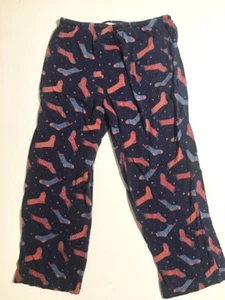 Christmas Stockings & Stars, Women's Pajama Bottoms / Sleepwear Pants, Blue - M, - Picture 1 of 3