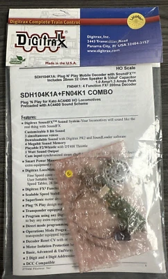 Digitrax Model SDH104K1A + FN04K1 Combo Plug & Play for KATO AC4400 Diesel DCC - Image 1 of 4