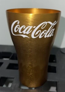 Mcdonalds Tumbler Anodised Gold tumbler Coca Cola Aluminum - Picture 1 of 2
