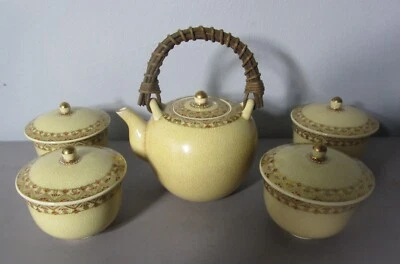 Unusual Antique JAPANESE SATSUMA Tea Set -- Made for Chinese Tea --  c. 1895 - Image 1 of 4