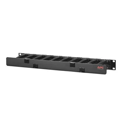 APC AR8602A Horizontal Cable Manager Deep Single Sided with Cover Black - Image 1 of 2
