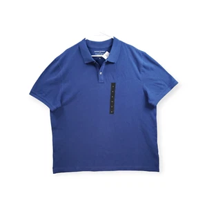NWT Banana Republic Men's Organic Cotton Pique Polo Shirt Size XL Blue - Picture 1 of 10