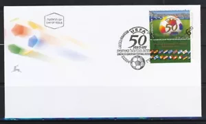 SELLO DE FÚTBOL ISRAELÍ 2004 40 ANIVERSARIO UEFA EN FDC - Imagen 1 de 1