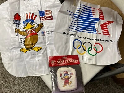 Vintage1984 Olympics Los Angeles Official Inflatable Seat Cushion USA.  Lot Of 3 - Image 1 of 4