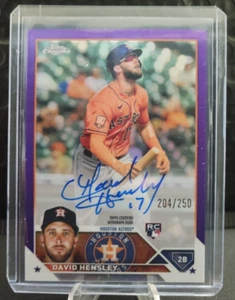 2023 Topps Chrome Rookie AUTO David Hensley Purple /250 - Houston Astros - Picture 1 of 2