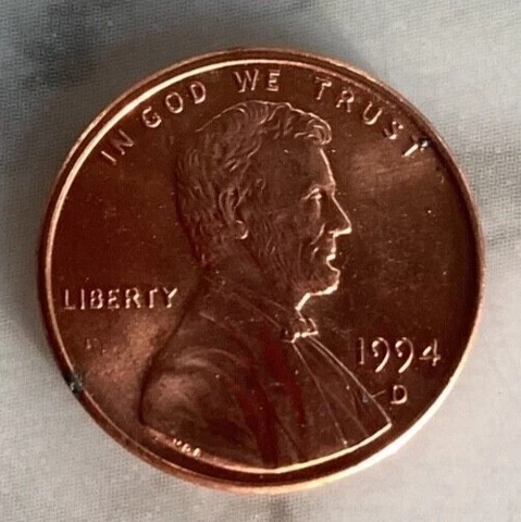 1994 D Double Ear Lincoln Penny Error Coin Cover