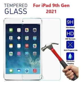 For New Apple iPad 10.2 2021 9th Generation HD Tempered Glass Screen Protector - Picture 1 of 7
