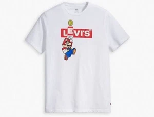 BNWT Levi’s x Super Mario 2020 White Graphic T-Shirt - Mens Size L - Picture 1 of 3