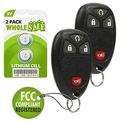 2 Replacement For 2006 2007 2008 2009 2010 2011 Chevrolet HHR Key Fob Remote Foto 1 de 4