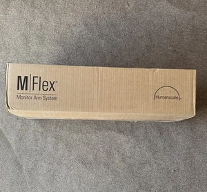 NEW Humanscale M/Flex M2.1 Dual Monitor Arms Desk Clamp Mount Aluminum White - Picture 1 of 6