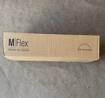 NEW Humanscale M/Flex M2.1 Dual Monitor Arms Desk Clamp Mount Aluminum White - Image 1 of 4