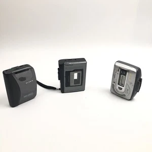 FOR PARTS Cassette Players LOT OF 3 Sony WM-FX321 Radio Shack CTR 112 Aiwa TX394 - Picture 1 of 21