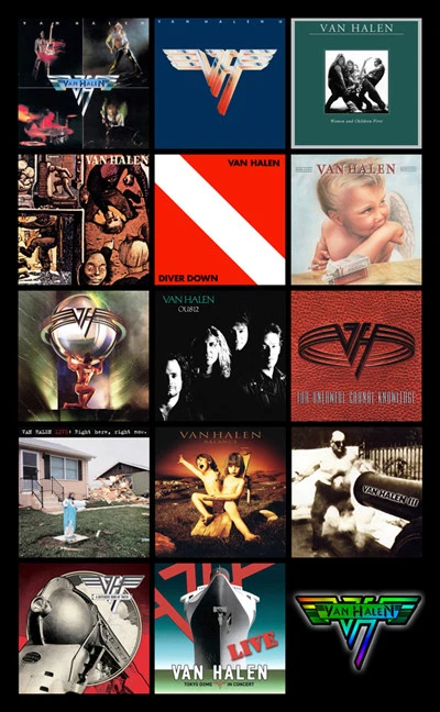 VAN HALEN album discography magnet (4.5" x 3.5") - Image 1 of 1