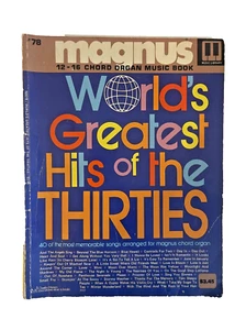 WORLD'S GREATEST HITS OF THE THIRTIES  ALL ORGAN w/Lyrics 40 Great Songs - Picture 1 of 3