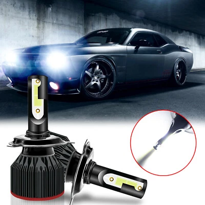 2PCS Xenon White Super Bright H4 9003 LED High Low Beam Headlights Lamp Bulbs - Image 1 of 4