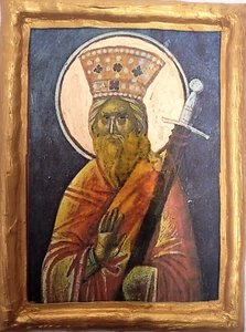 Icon of Joshua Josue The Prophet Biblical Greek Eastern Orthodox Icon Plaque - Picture 1 of 5