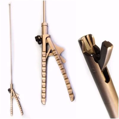 Soporte de aguja de cirujano laparoscópico SS mandíbula autoenderezada TC 5 mm x 310 mm pinzas Foto 1 de 4