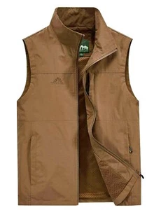 Men's Fishing Vest Utility Vest Casual Outdoor Quick Dry Safari Travel Golf V... - Picture 1 of 7