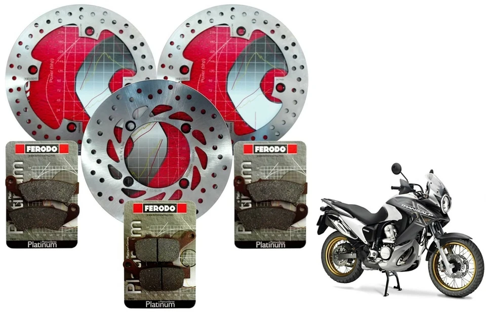 Kit freno completo disco pastiglie Ferodo Honda XL 700 V Transalp 2008 2011 - Imagen 1 de 1
