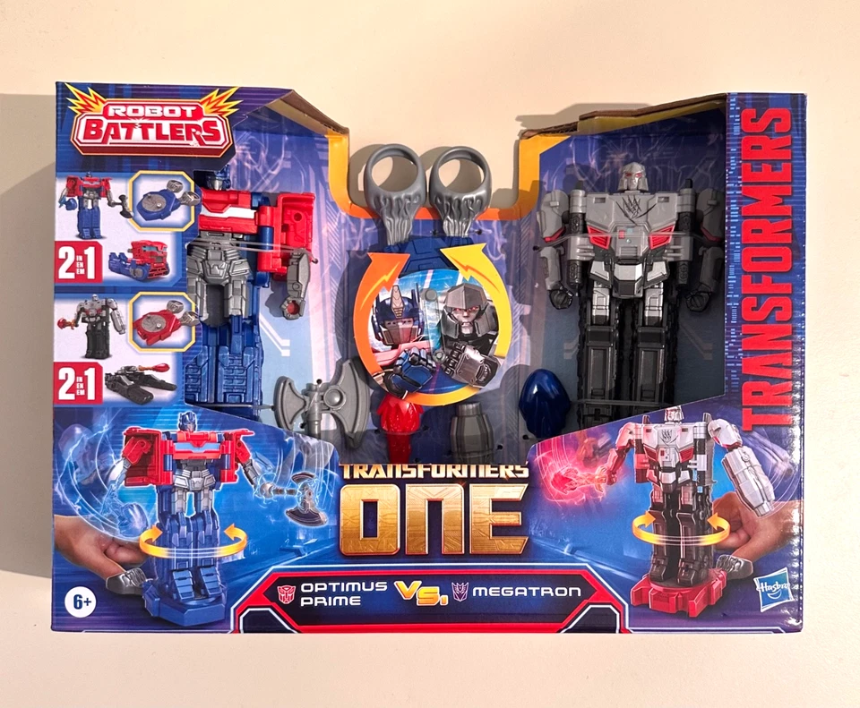 Juguete Transformers One Robot Battlers Optimus Prime (Orie Pax) y Megatron (D-16) Foto 1 de 1