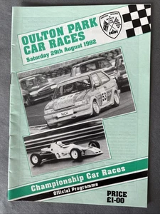 Race Programme 29 August 1992 Oulton Park Saloons Formula First FF1600 XR2 A5 - Picture 1 of 1