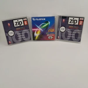 100MB Zip Disks IBM Formatted Pre-owned Erased and Newly Formatted Set of Three - Picture 1 of 8