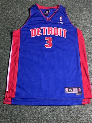 Camiseta deportiva de baloncesto Ben Wallace vintage Reebok Detroit Pistons #3 talla 2XL L+2 Foto 1 de 4