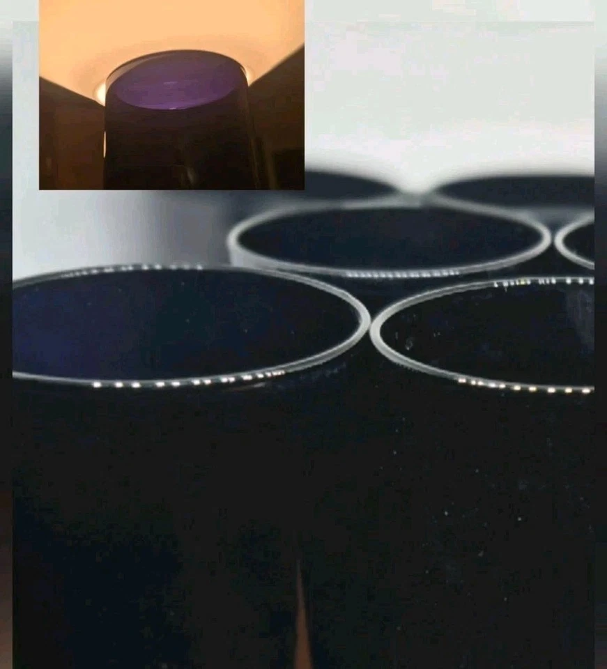 Juego de 8 vasos de vidrio de amatista negra LIBBEY Metropolitan 16 oz Foto 1 de 4