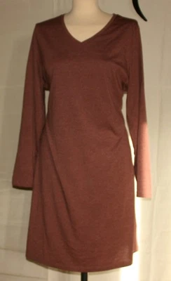 Damen Kleid langarm Sweatkleid 44-46 Essentials by Tchibo Tunika rostbraun TCM - Bild 1 von 4