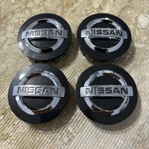 NISSAN GT-R 2009-18 ALTIMA 370Z 2015-2019 WHEEL CENTER CAP SET DARK CHARCOAL - Bild 1 von 3