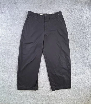 Pantalones de mezclilla Uniqlo talla 34 X 27 negro azabache tiro alto pierna ancha recta Foto 1 de 4