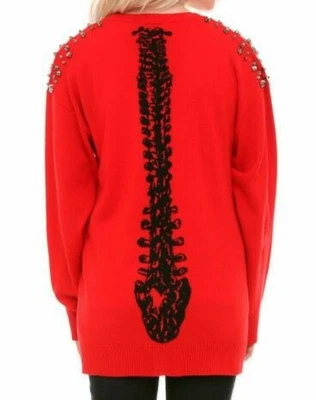 Cardigã aconchegante punho de ferro sem espinhos cravejado ombros tamanho G - Imagem 1 de 4