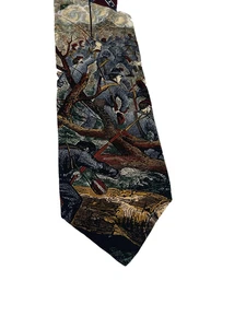 Vintage Fango Max Raab Tie Mens Silk Americana The General Fell Made in USA 90s - Picture 1 of 10