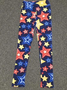 Lularoe Kids L/XL Leggings- NWT- Americana- 4th of July- Red, White, and Blue - Picture 1 of 6