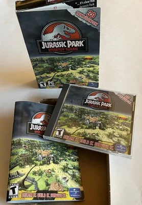 JURASSIC PARK CD-ROM Operation Genesis PC Game 3D Park Building SIM 2003 BOX Set - Image 1 of 4