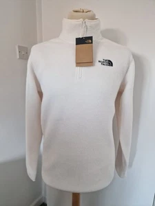 The North Face Mens ¼ Zip Fleece. Medium. White. New With Tags. RRP £65 - Picture 1 of 11