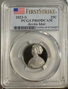 2023 S Clad Jovita Idar American Woman Quarters PCGS PR69DCAM First Strike - Picture 1 of 2