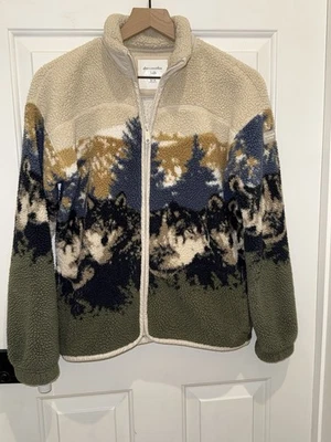 Chaqueta Sherpa Abercrombie Niños Estampado Completo Lobo Vista Escénica Niños 13 14 Foto 1 de 4