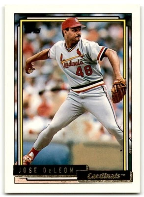1992 Topps #85 Jose DeLeon Gold Winners St. Louis Cardinals - Image 1 of 2