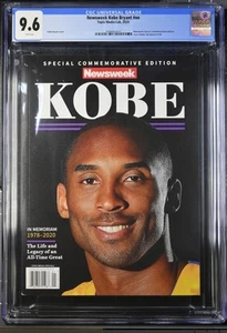 KOBE BRYANT RARE NEWSSTAND 2024 TRIBUTE LA LAKERS NEWSWEEK CGC 9.6 - Picture 1 of 3