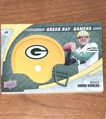 Aaron Rodgers 2008 UD Casco Reliquia ¡Empaquetadores de tarjetas! Foto 1 de 2