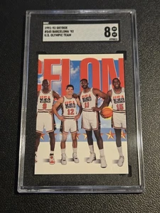 1991-92 SkyBox Michael Jordan / J.Stockton / K.Malone / Magic Johnson USA SGC 8 - Foto 1 di 2