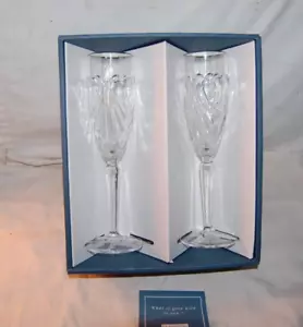 Marquis by Waterford Sektgläser mit Silberrand "Romance" Herzen und Box - Bild 1 von 5