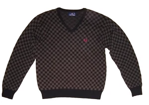 Fred Perry Herren Pullover Wolle Gr. M kariert TOP! - Bild 1 von 3