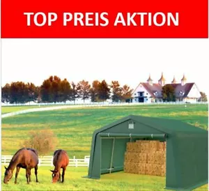 Weidezelt Weidehütte Strohlager Heulager Rundbogenhalle ca 3x6m Lagerzelt STABIL - Bild 1 von 12