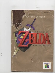 Zelda Ocarina Time Nintendo 64 N64 COVER TORN MANUAL ONLY Authentic NO TRACKINzG - Picture 1 of 1